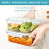 Stackable Glass Meal Prep Containers Airtight Seal Food Storage Box for Kitchen Refrigerator