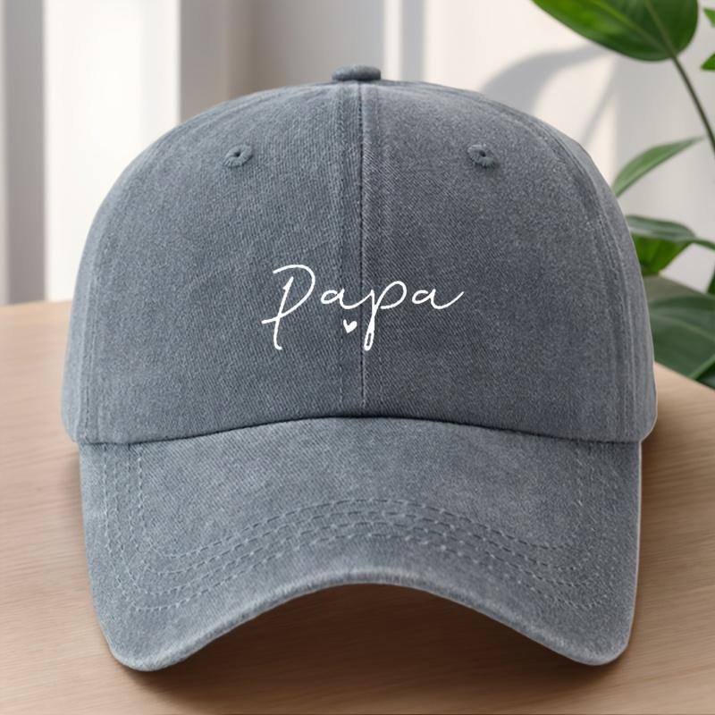 Unisex Women Duckbill Baseball Cap with Papa Letter Print Adjustable Suitable for Outdoor Casual Wear Trendy Duckbil