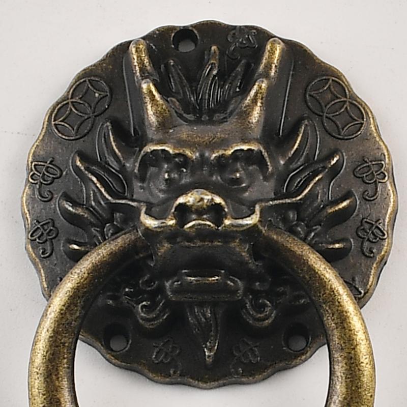 Antique Lion Head Handle Zinc Alloy Small Size Chinese Style Drawer Pull Handle
