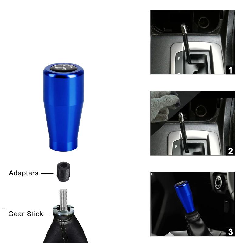 Classic Style Universal Racing 5 Speed Car Gear Shifter Knob Manual Automatic Gear Shift Knob Shift Lever Included Adapter
