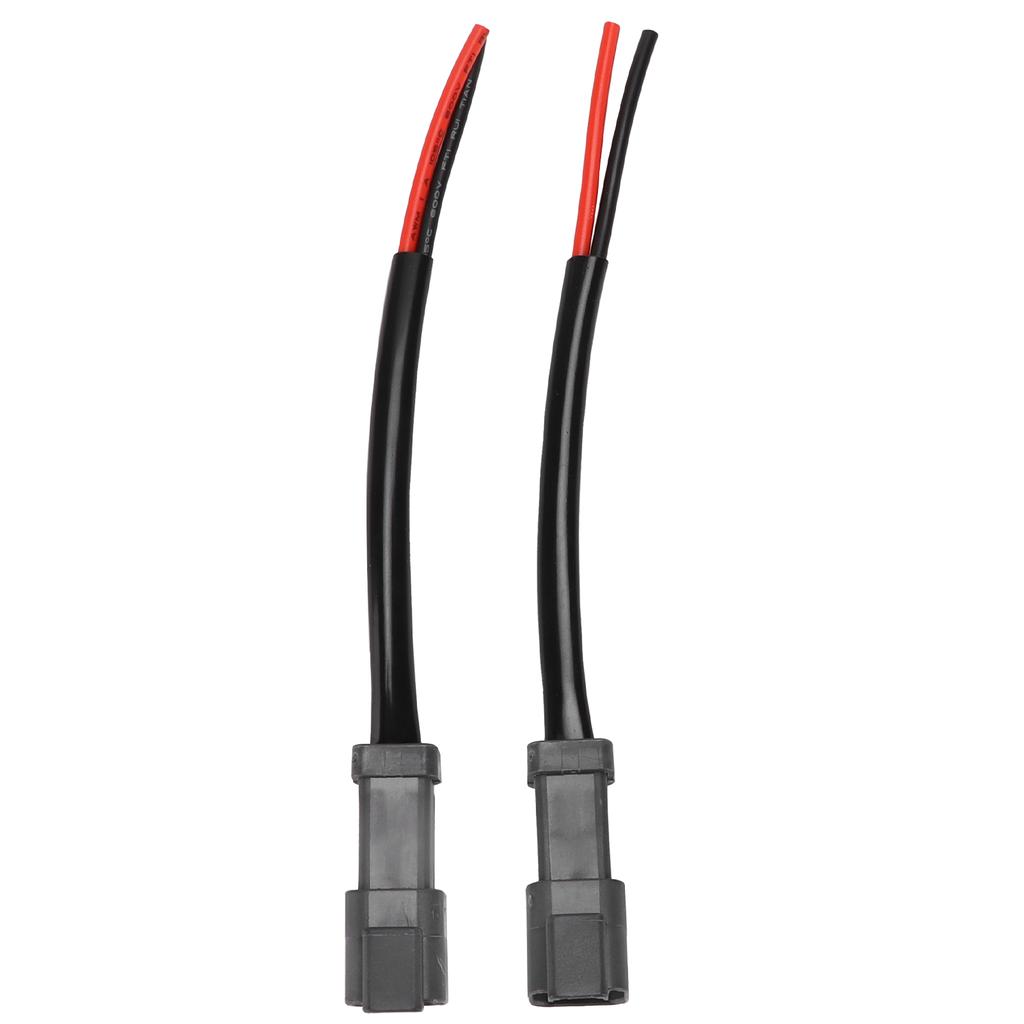 Pair DT Male Socket Harness Retrofit Connectors Wiring Universal for Headlight Fog Lamp 12V‑24V