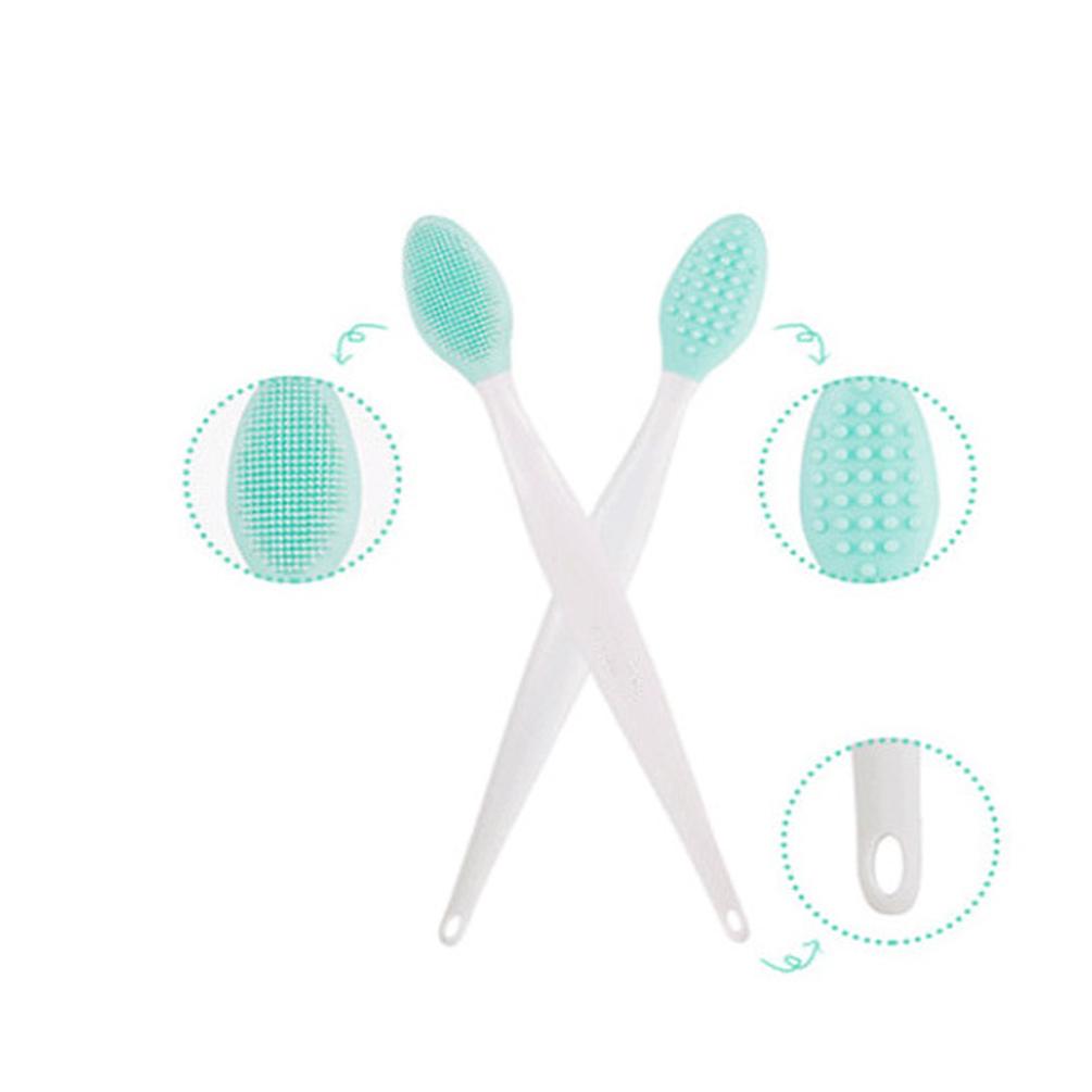 1Pc Wash Face Brush Remove Blackheads Brush Silicone Two-sided Nose Brush Exfoliating Clean Brush Tool