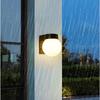 Acrylic Round Lamp Shade with PC Plastic Base Waterproof Exterior Wall Mounted Sconce Lighting
