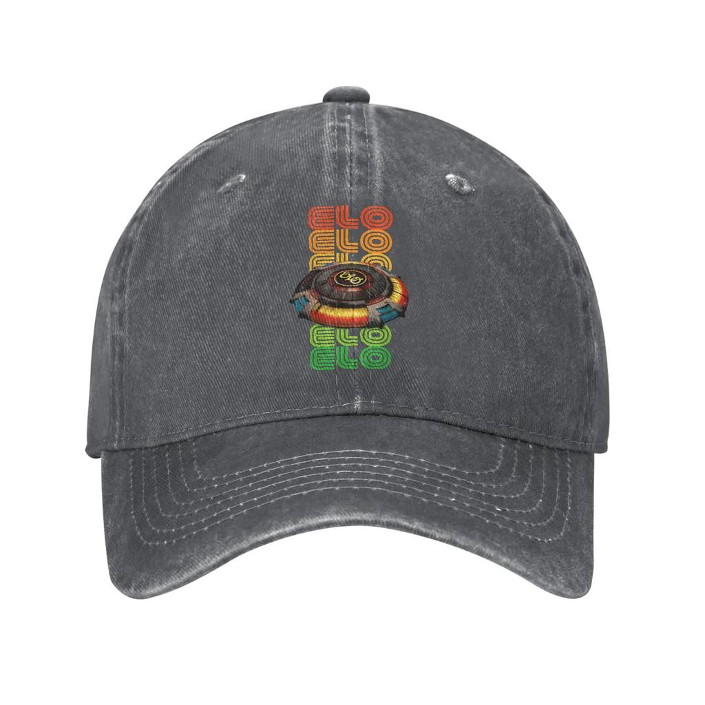 Vintage Electric Light Orchestra ELO Baseball Cap Unisex Distressed Washed Snapback Cap Mr Blue Sky Rock Outdoor Adjustable Hat