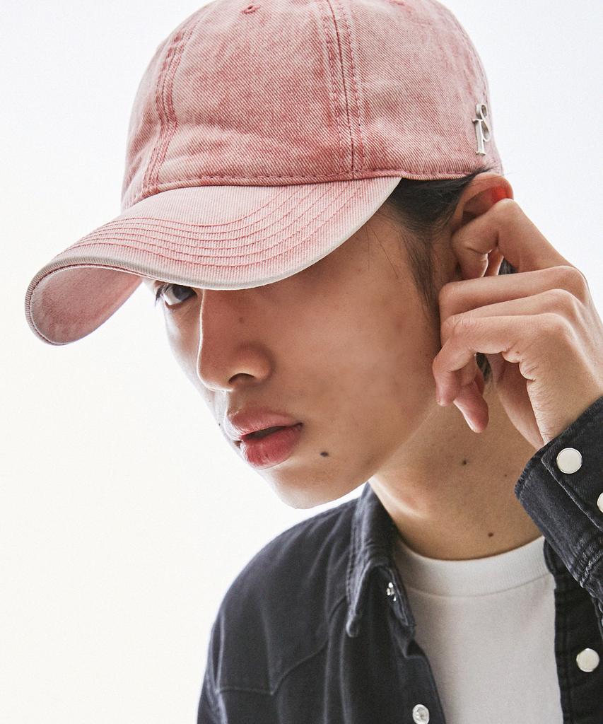 Seullipiseullib Vintage Washing Pink Denim Ball Cap