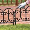 5pcs Waterproof Decorative Garden Fence 23in ×13in Plastic Landscape Barrier  Patio Yard