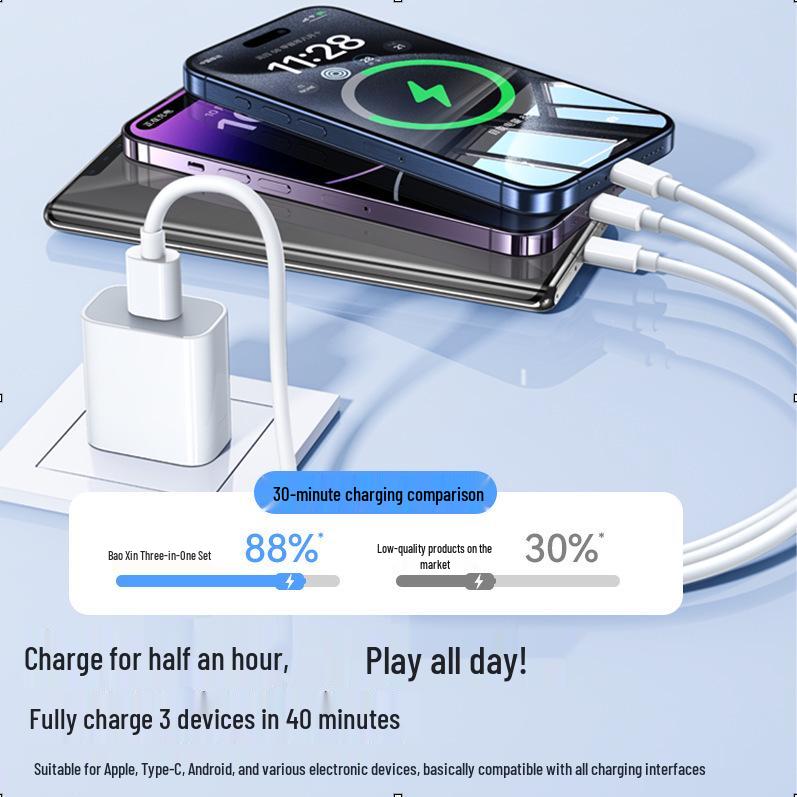 3-in-1 Multifunctional Fast Charging Car Cable Set