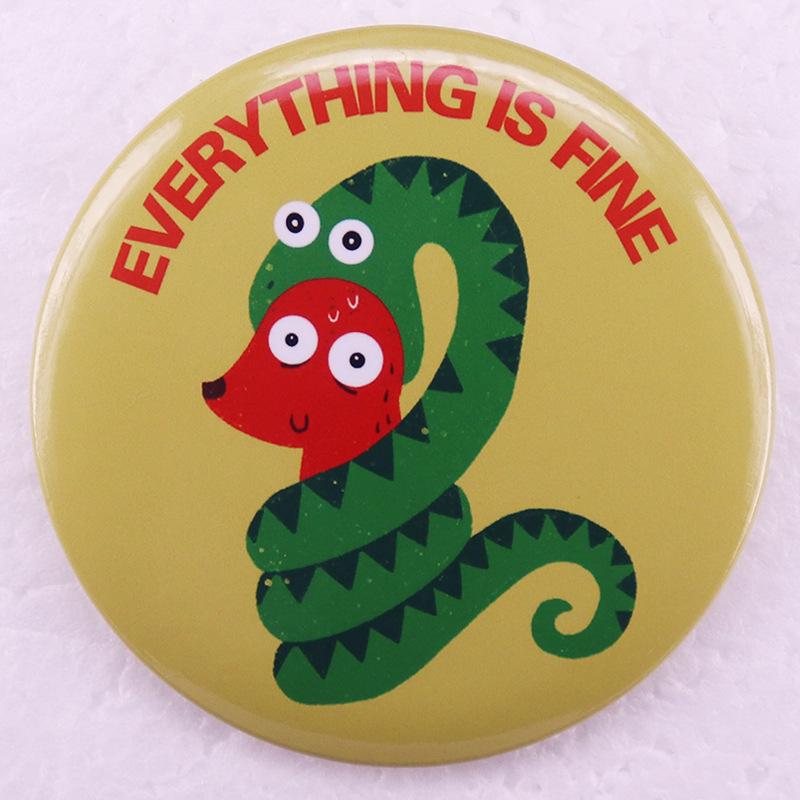 

Safe Eating Snake Predator Tinplate Badge Pin