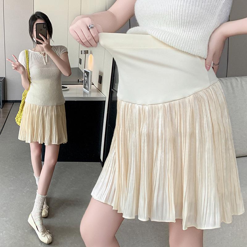 High-Waist Slimming Pleated A-line Skirt for Petite Women - Korean Style, Casual & Versatile Summer Wear