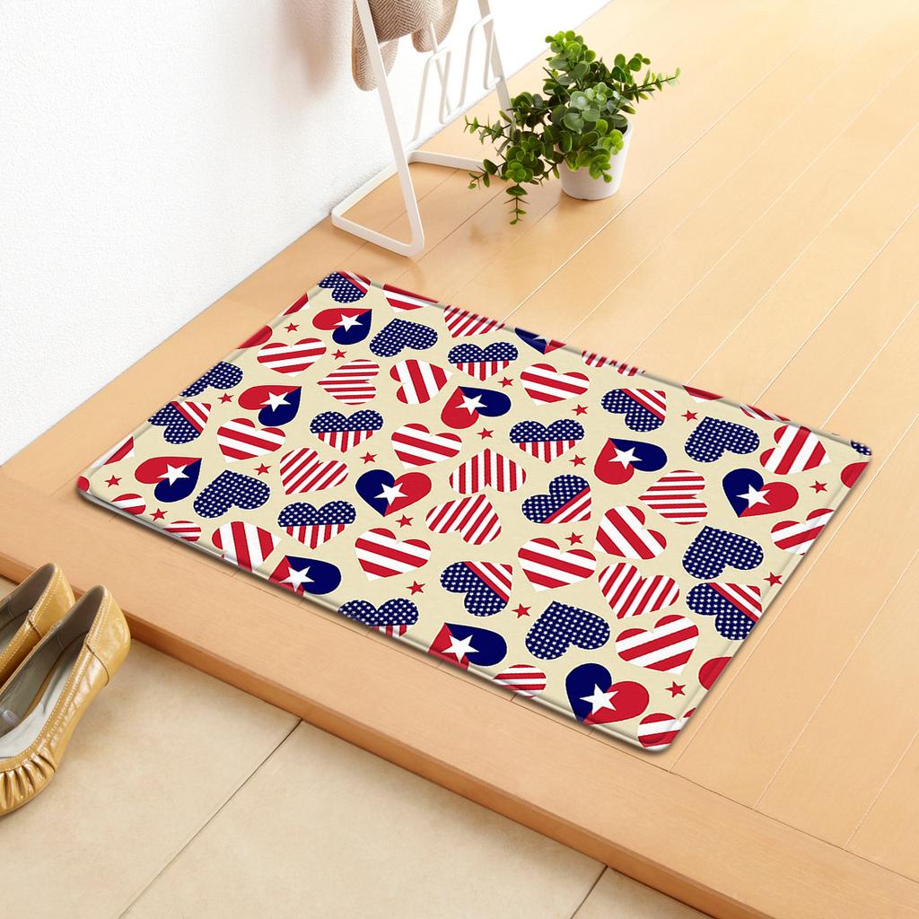 Independence Day Home Door Mat Toilet Bathroom Non-Slip Mat Bedroom Living Room Carpet Floor Mat