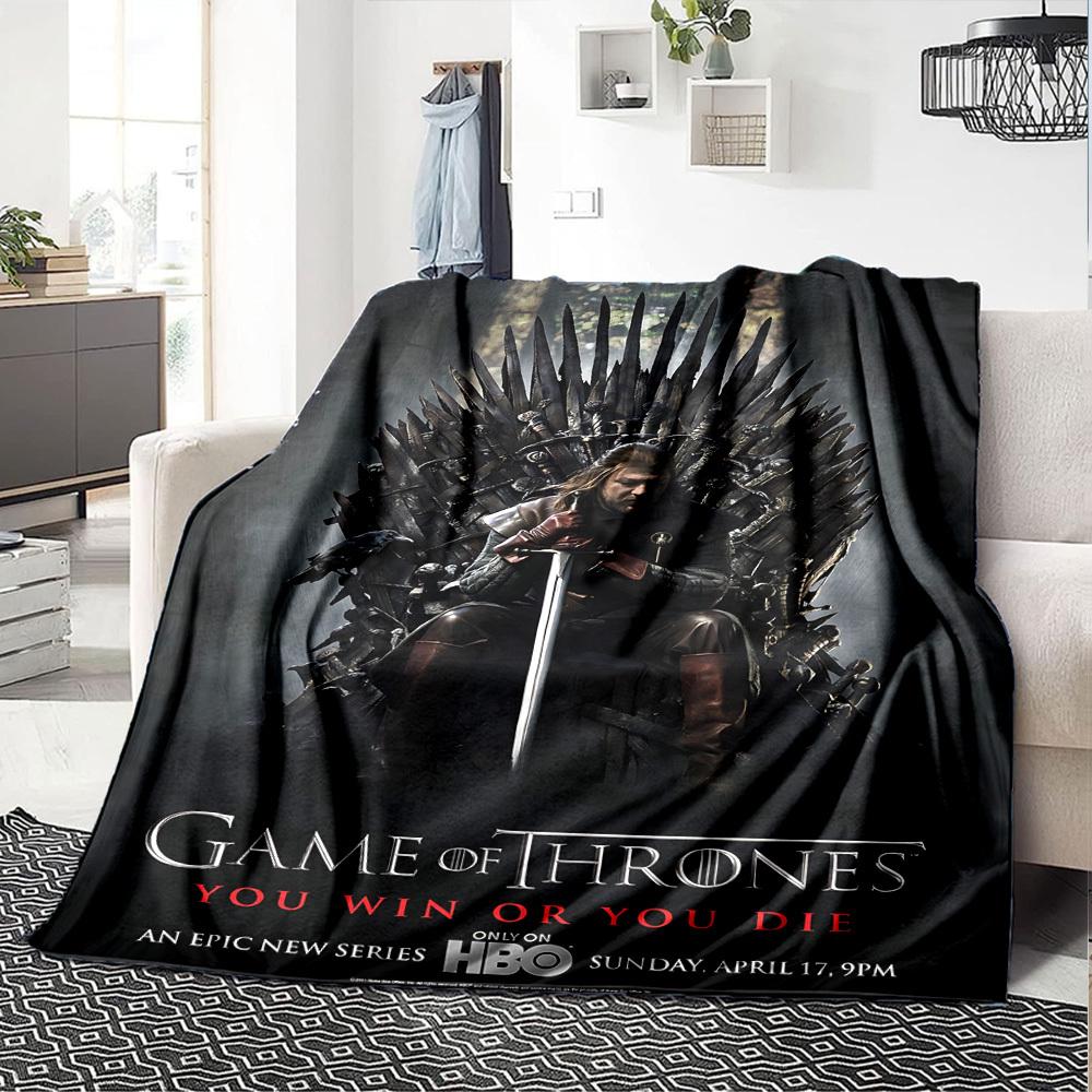 1pc Game of Thrones Flannel Blanket Soft Warm Throw for Home, Office, Travel, All-Season Cozy Bedding GiftL1177