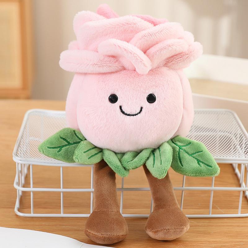 Simulated Fragrance Rose Doll Cute Flowers Plush Toy Doll Desktop Decoration Ornament Gift