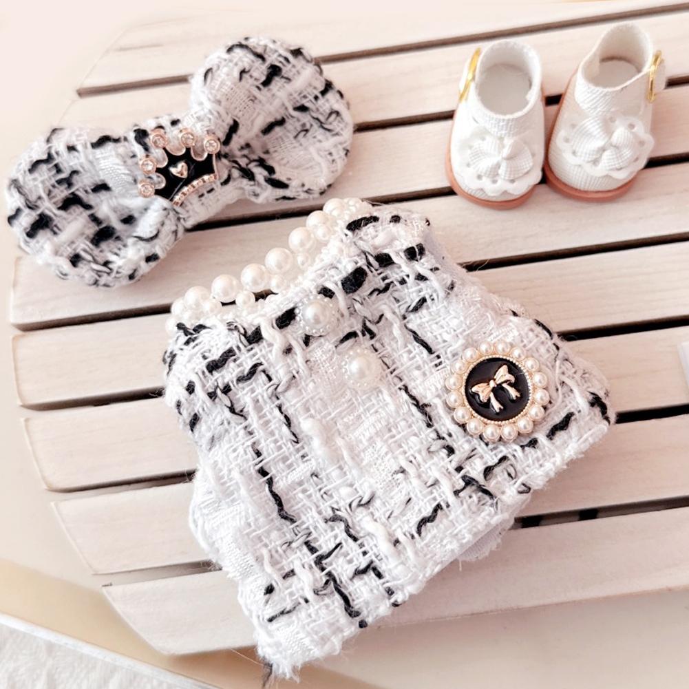 

Для куклы Лабубу 15-17 см Модная одежда Толстовки Одежда для кукол Сочетающиеся по цвету толстовки Аксессуары для кукол Милое украшение Маленькая одежда 05#