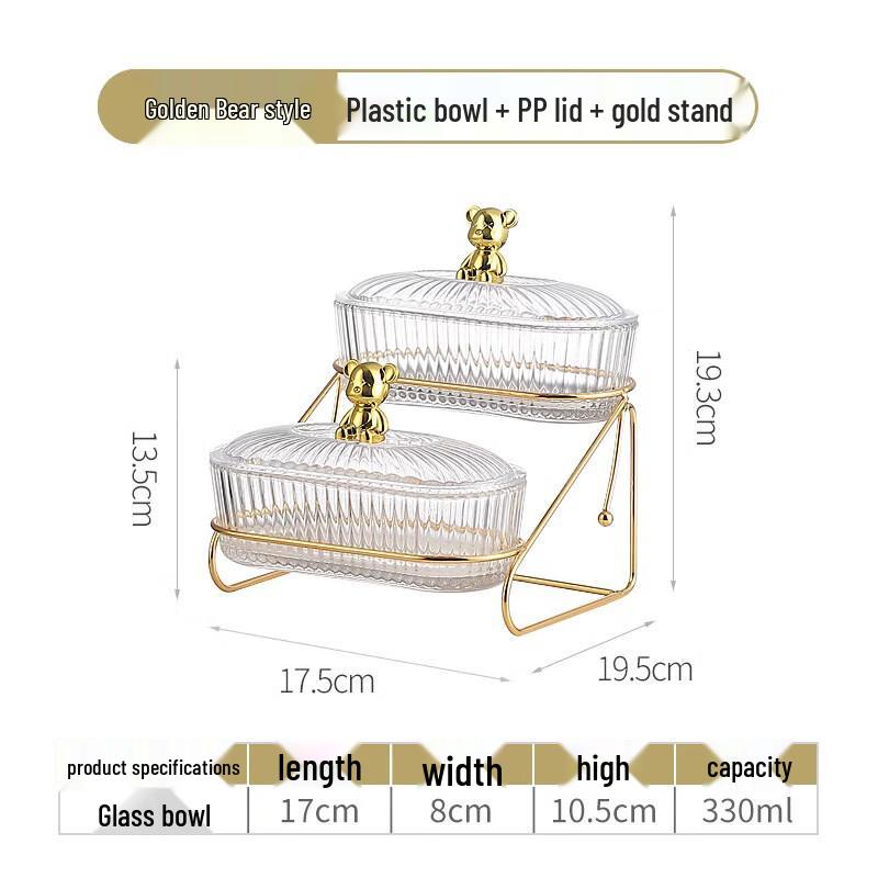 

Multi-Tier Snack & Fruit Serving Tray with Stand 2-Tier Plastic Tray with Stand
