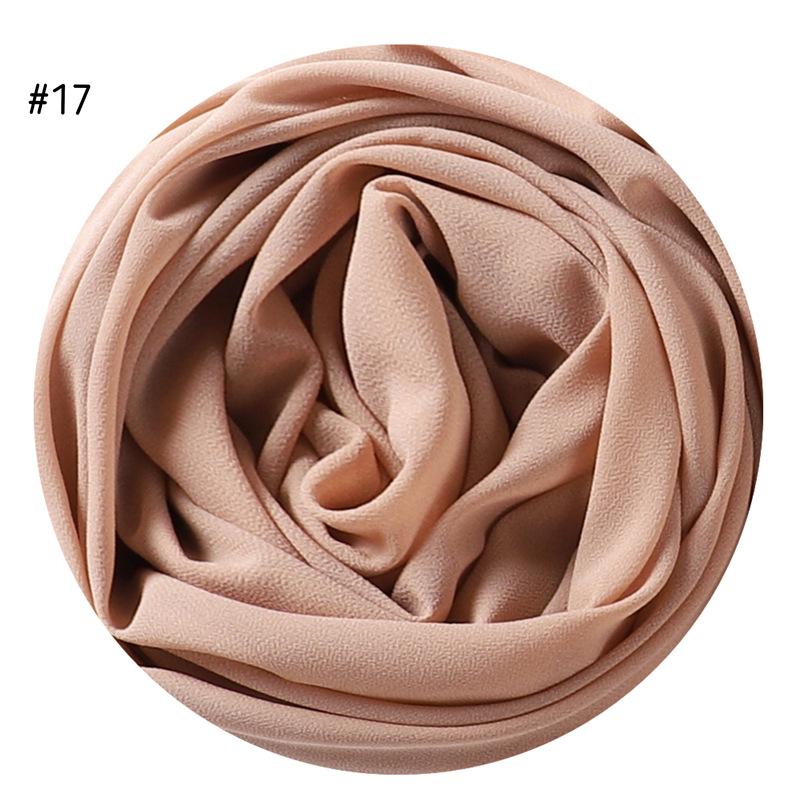 175X70Cm  High Quality Malaysian Pearl Chiffon Hijab Bundles Solid Color Scarves Head Scarf For Muslim Woman 73 Colors