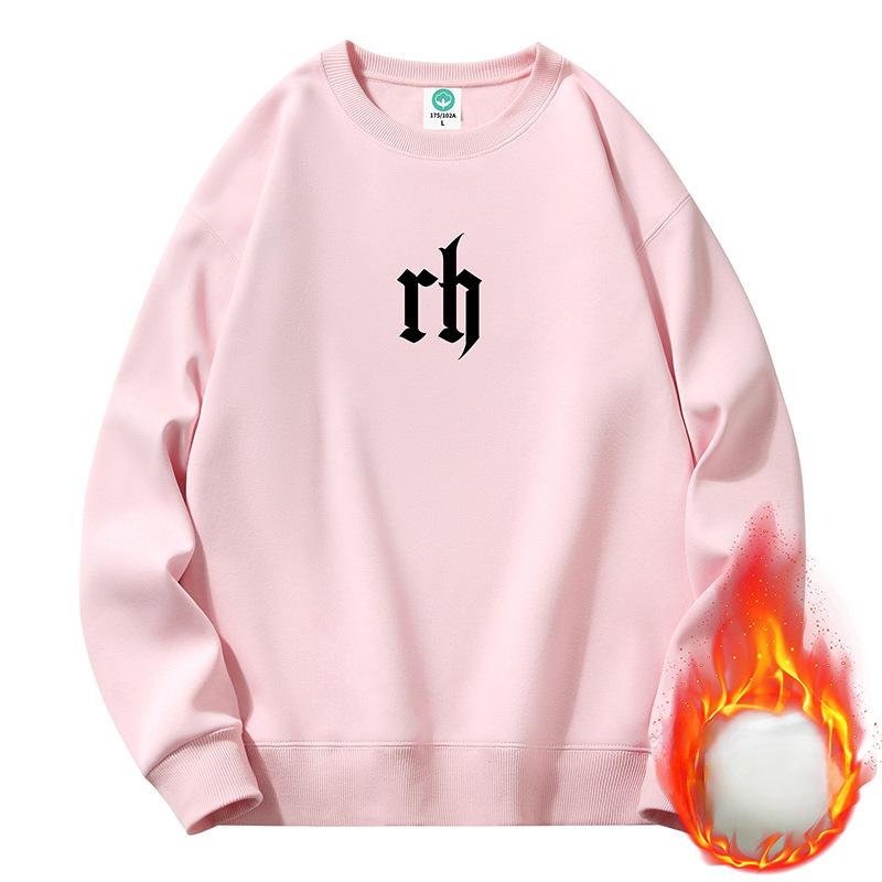 Rundhals-Pullover Studenten-Fleece Verdickt Lockeres Unterhemd Paar Lässig Vielseitiges Oberteil