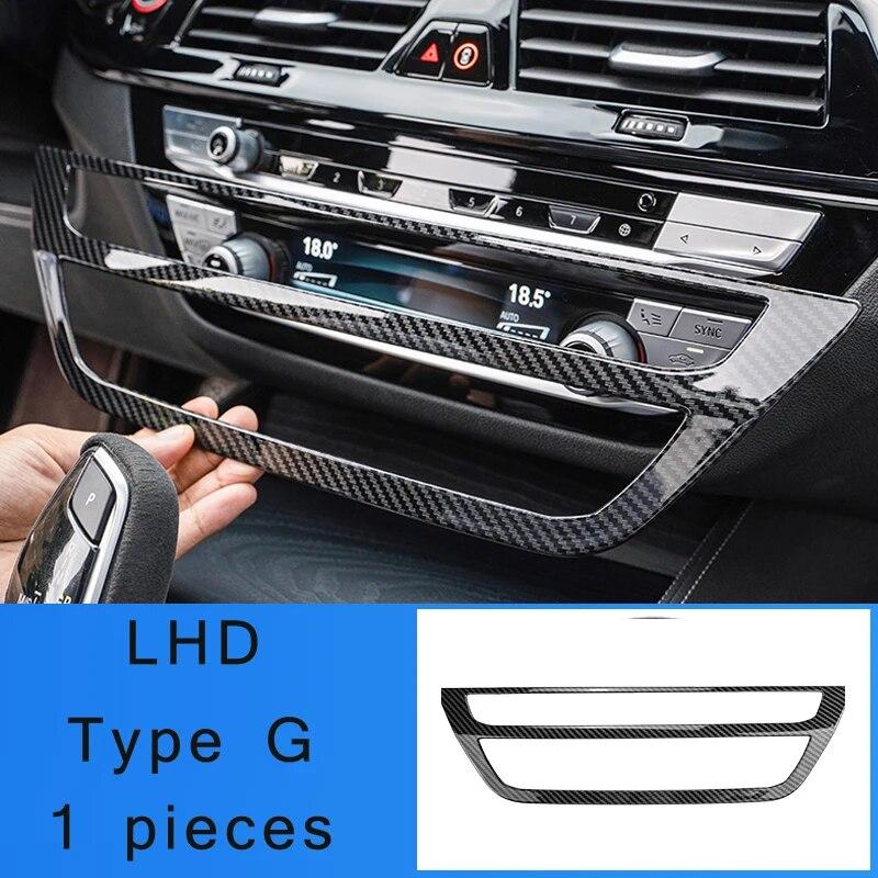 LHD For BMW 5 Series G30 G31 carbon fiber central armrest box cover storage box gear position panel decoration cover auto parts