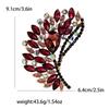 Luxury Rhinestone Crystal Leafs Brooches for Women Unisex Creativity Pins Banquets Party Backpack Gifts Jewelry Accessories