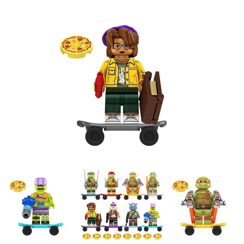 Children's Toy Kf6196 Ninja Turtle Da Vinci Building Blocks Abs Plastic Non-electric Diy