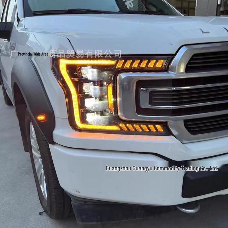 2018-20 Ford F150 Raptor-Style Wide Fender Flares with Lights & Sand/Stone Guards