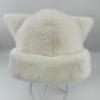 Winter Hat Solid Color Bear Ear Decor Windproof Warm Knitted Hat Lightweight Breathable Thermal Hat Cold Weather Headwear