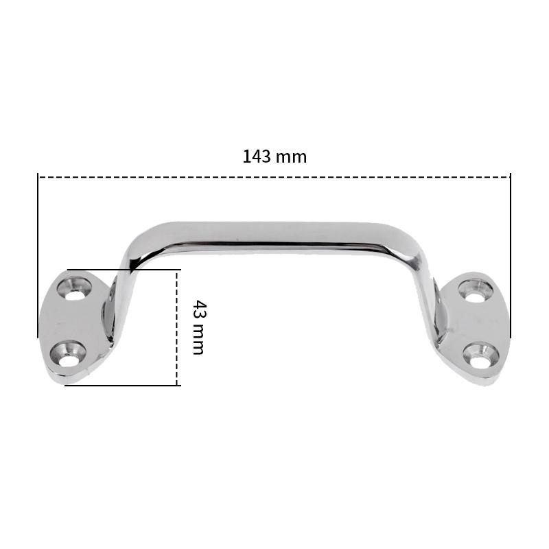 150mm Marine Grade 316 Stainless Steel Handle Boat Durable Marine Fittings Door Handle For Marine Yacht Ship Boat Accessories 150MM