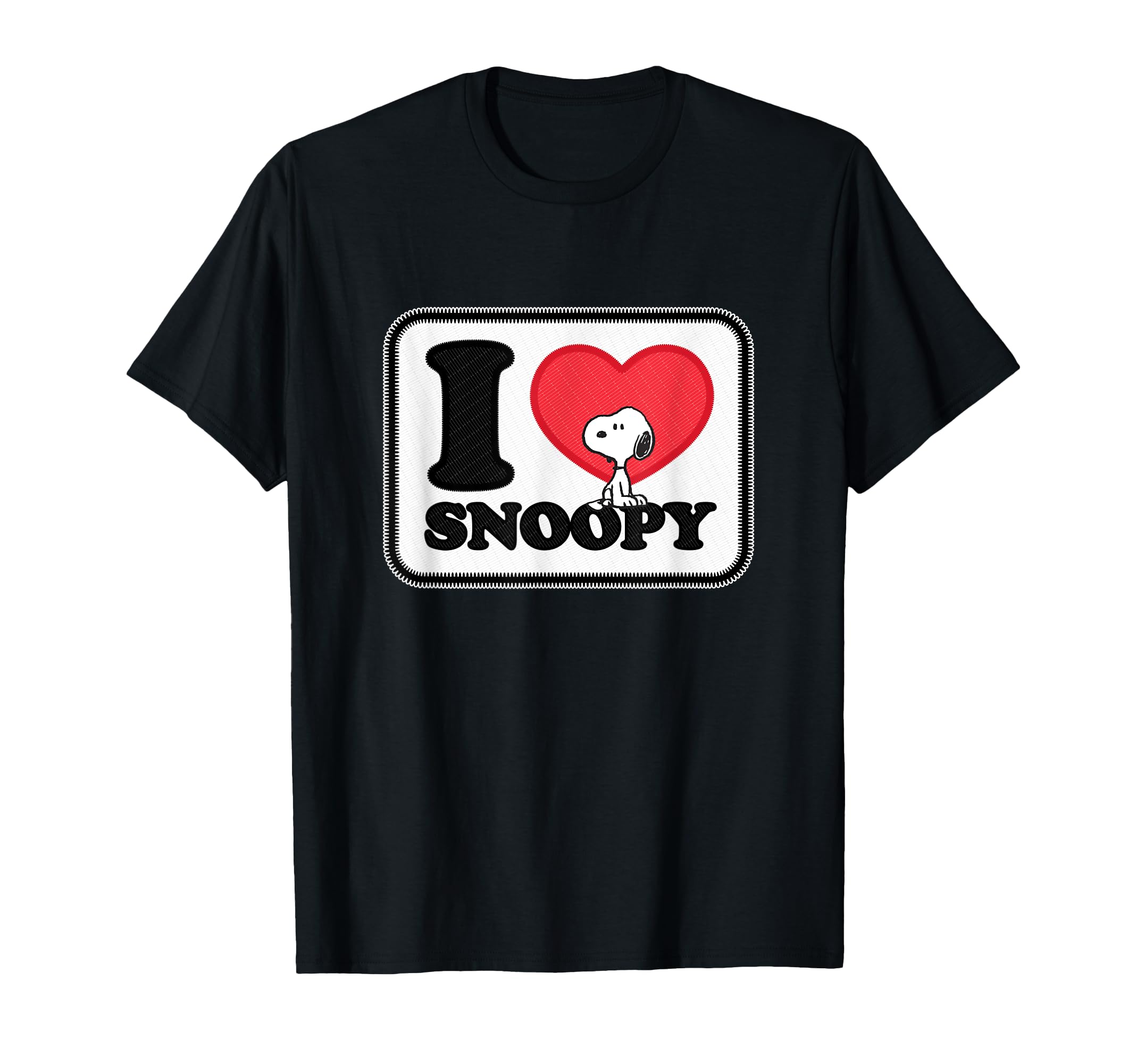 

Футболка с значком Peanuts I Love Snoopy чёрный