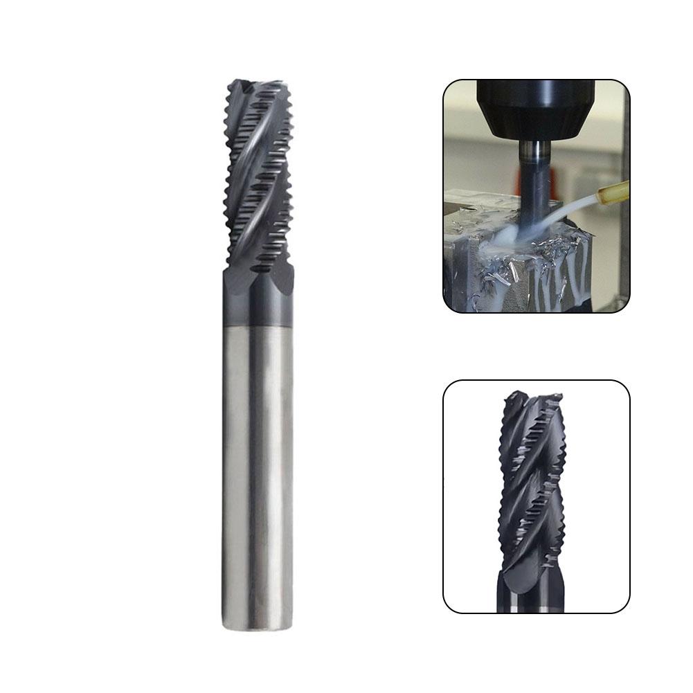Solid Carbide Roughing Milling Cutter (VHM) With 4teeth AlTiN Coating For HPC For All Manual Or CNC Milling Machines