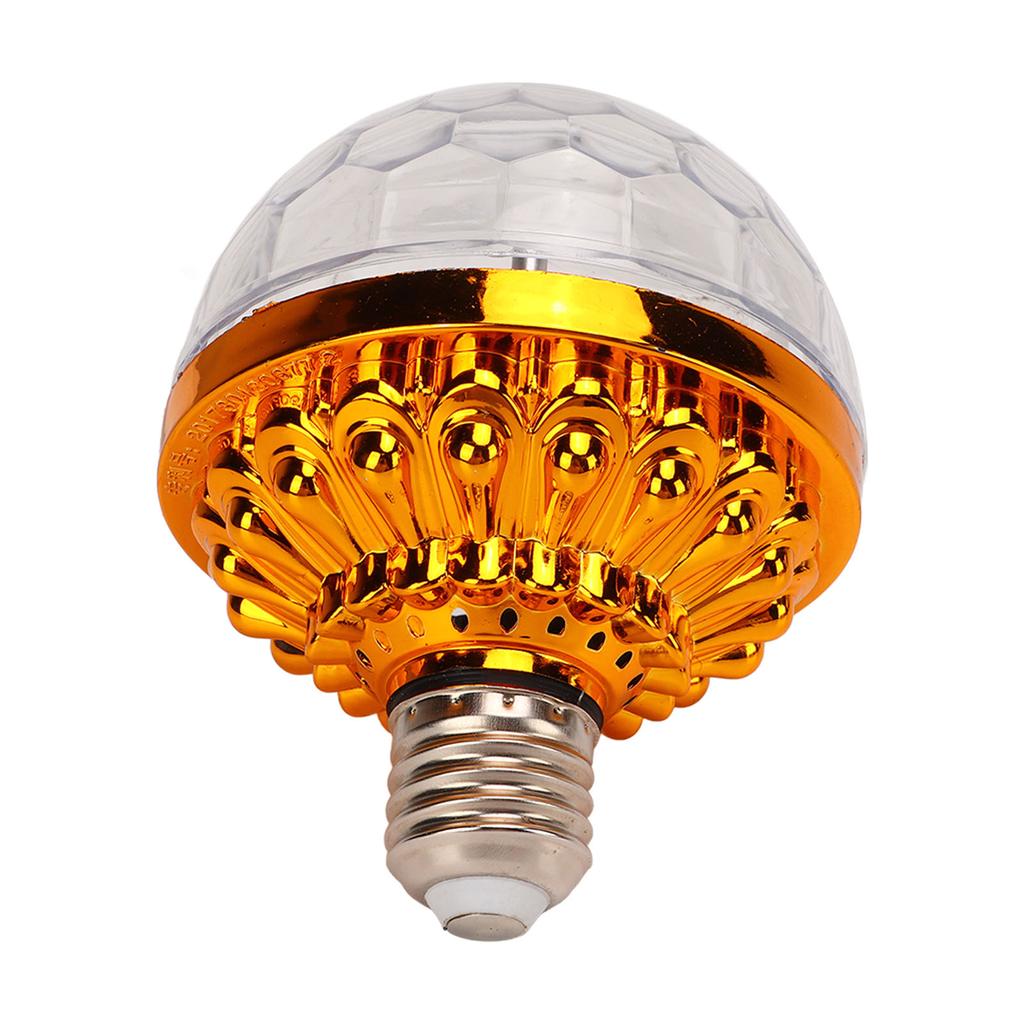 E27 Rotating Ball Light Bulb PC 6W LED RGB Party Lamp Bulb with 8.2ft Plug Wire for KTV Bar