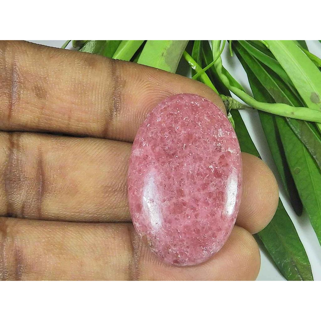 22X34X05MM Natural Red Rhodonite Quartz Oval Cabochon Loose Gemstone SK-3745