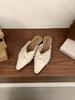 Fashion Elegant Casual Half Slippers Women's 2025 Summer New Pointed Head Comfortable Slip On Sandals Fashion Bow Design Cool Flat Pumps