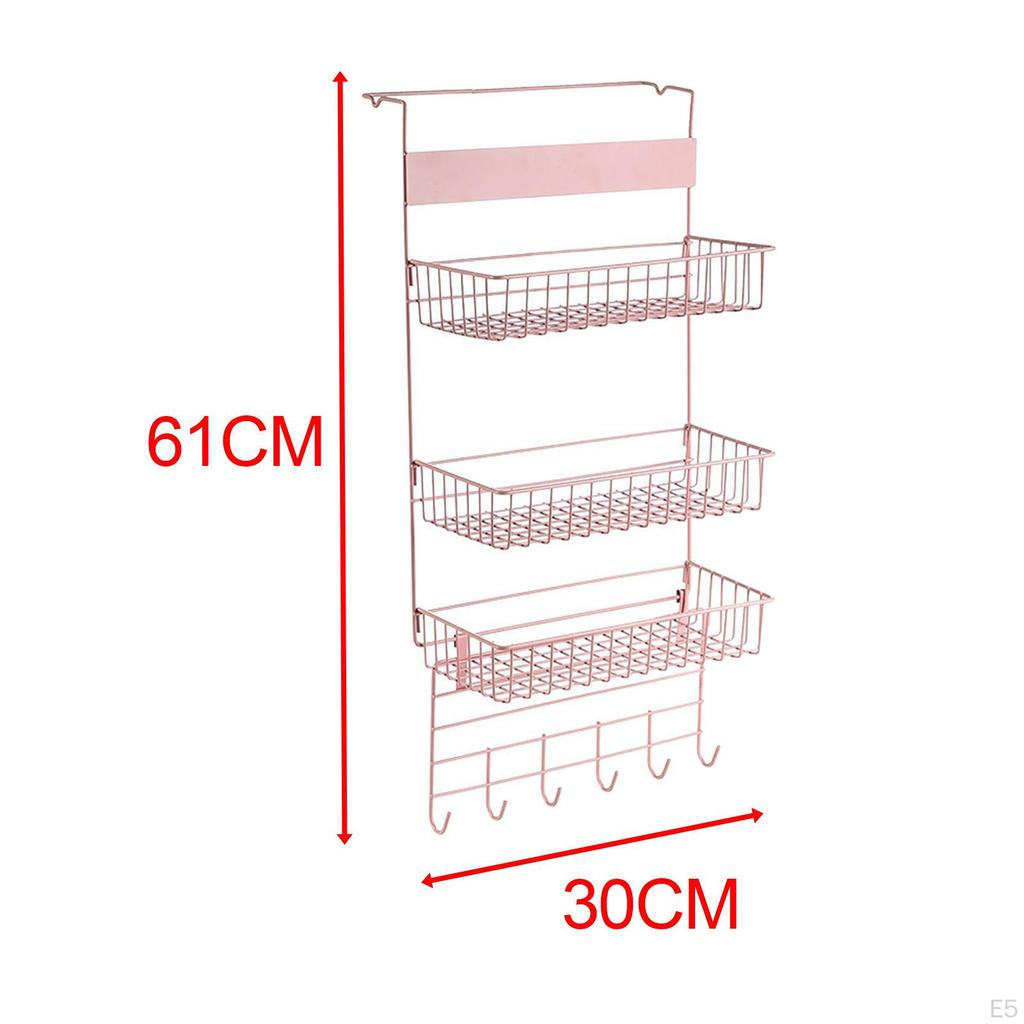 Organizador de despensa de 3 niveles para puerta, almacenamiento de especias para armario y dormitorio