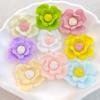 10Pcs New Cute Cartoon Simulated Camellia Series Flat Back Resin Cabochons Scrapbooking DIY Jewelry Craft Decorat