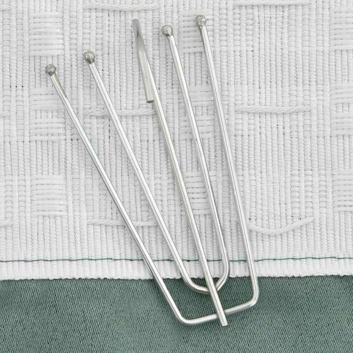 VidaXL Rideaux occultants aspect lin avec crochets 2pcs Vert 140x245cm
