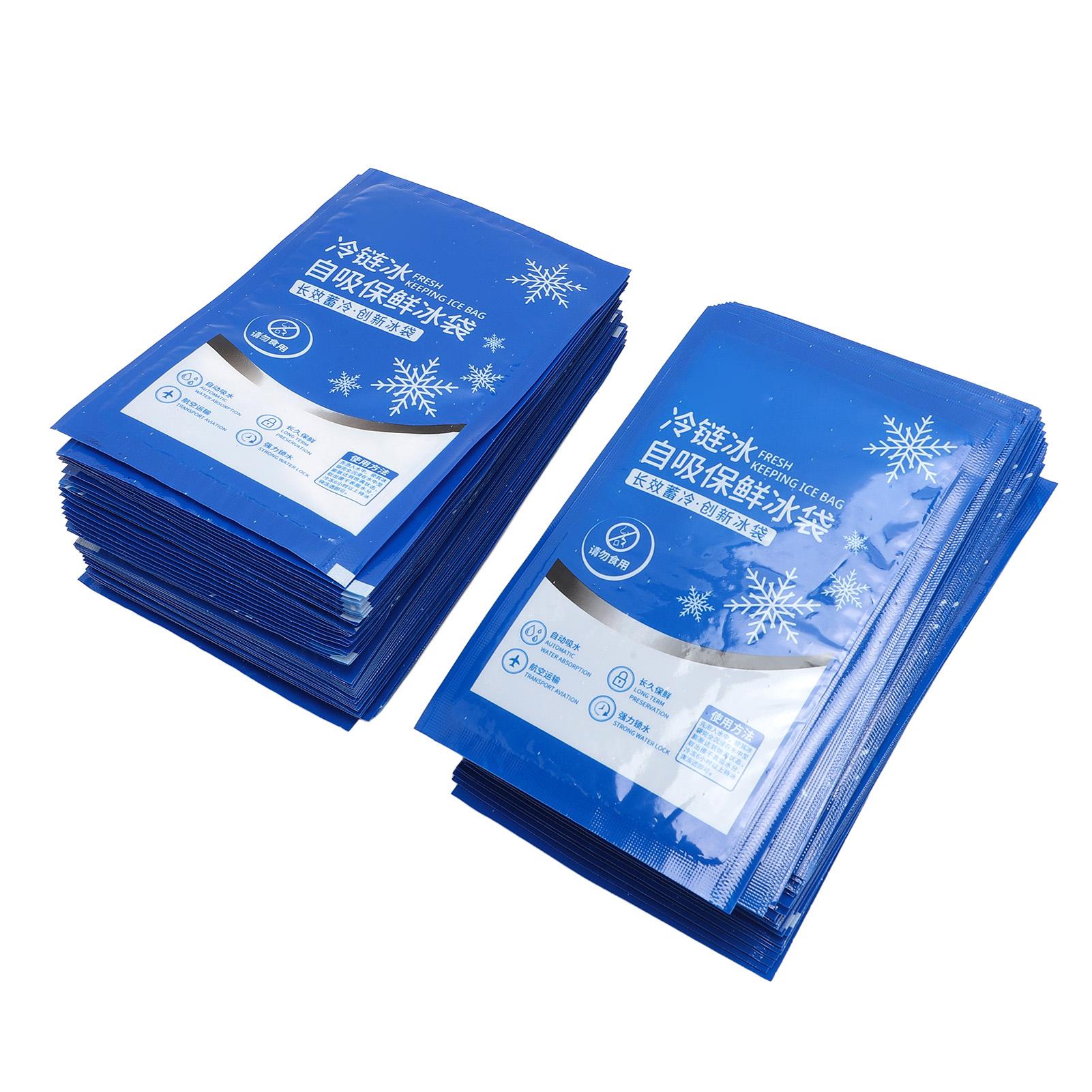 100PCS Ice Cold Pack Reusable Multifunctional Cold Freezer Pack for Aviation Food Cooling 250ml