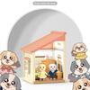 Exquisite Simulation Mini Doll House Leisure House Bungalow Bedroom Model Ornament Small Animal Puppy Family Small Doll