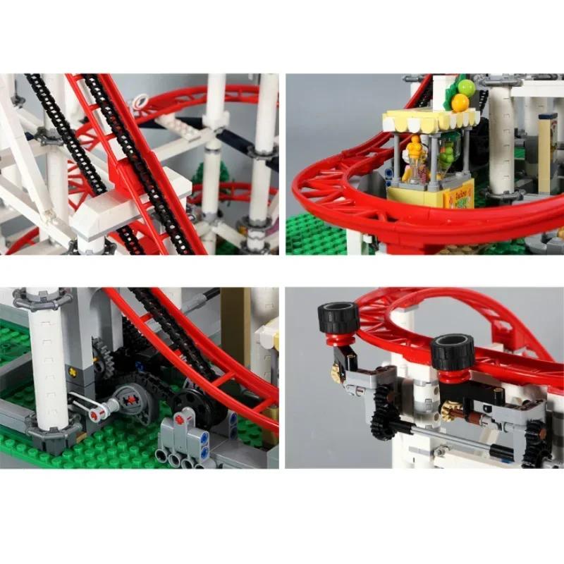 New 4619pcs With Motor Big Roller Coaster Compatible 15039 18003 Diy Model Building 10261 Blocks Bricks Kid Birthday Gifts