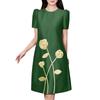 ZANZEA Women Casual Round Neck Summer Short Sleeve Print Dress
