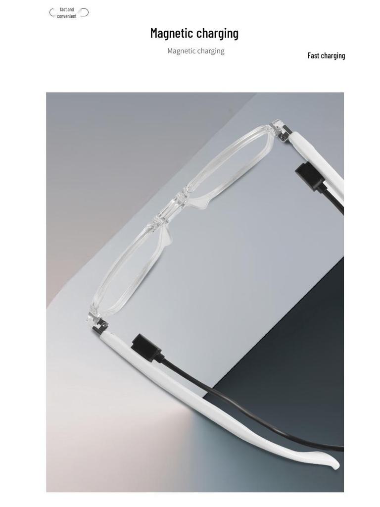 Smart Bluetooth Audio Glasses with Double Beam Photochromic Anti-Blue Light Lenses, UV Protection, and Music/Call Features