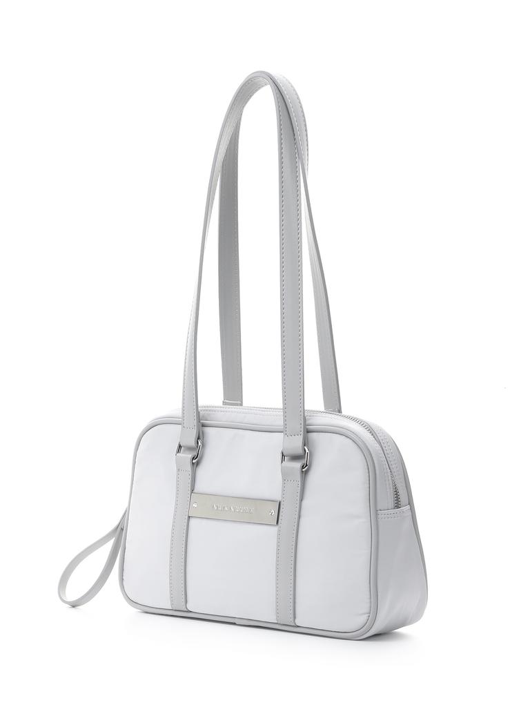Nick&Nicole Crystal Nylon Mini Boston Bag_Silver