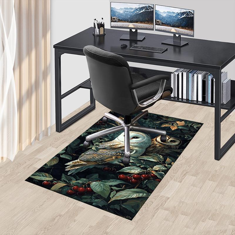 1PC Owl Cherry Extra Large Non Slip Floor carpet, Office, family, bedroom Large Area Rug Indoor Rugs, Vibrant Colors