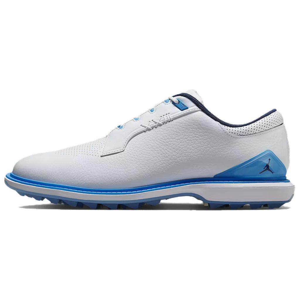 New Jordan ADG 5 Abrasion Resistant Low Top Golf Shoes Men's White Blue FQ7874-104