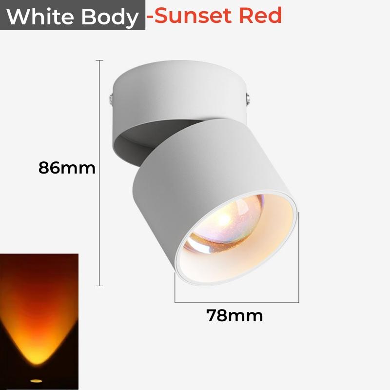 Rainbow Sunset LED Ceiling Downlight Foldable Projector Suface Mounted/Recessed Mood Atmosphere Bedroom Home Decor Spot Lighting