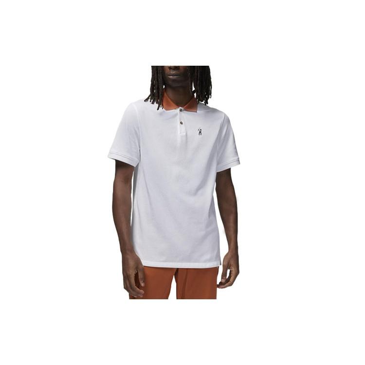 Air Jordan x Eastside Golf Polo Shirt White Burnt Sunrise Midnight Navy Men s DV1892-100 L