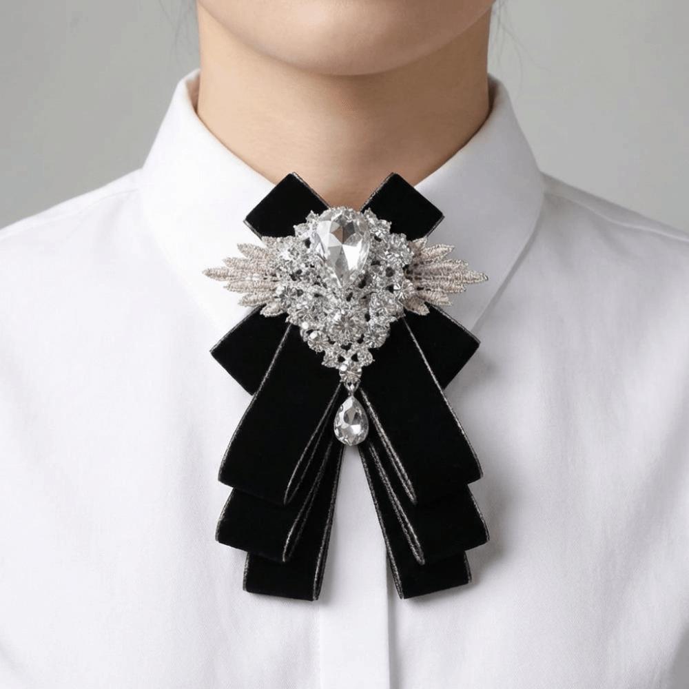 British Style Rhinestone Collar Flower Adjustable Men's Suit Accessory Gentleman's Bow Tie Wedding