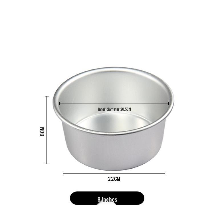 Aimanwu Anodized Aluminum Fixed-Bottom Cake Mold, 4-12 inch Sizes