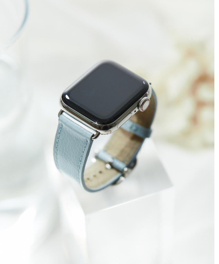 Adeo Apple Watch Galaxy Watch Recycled Vegan Leather Watch Strap Sky Blanc (A Type)