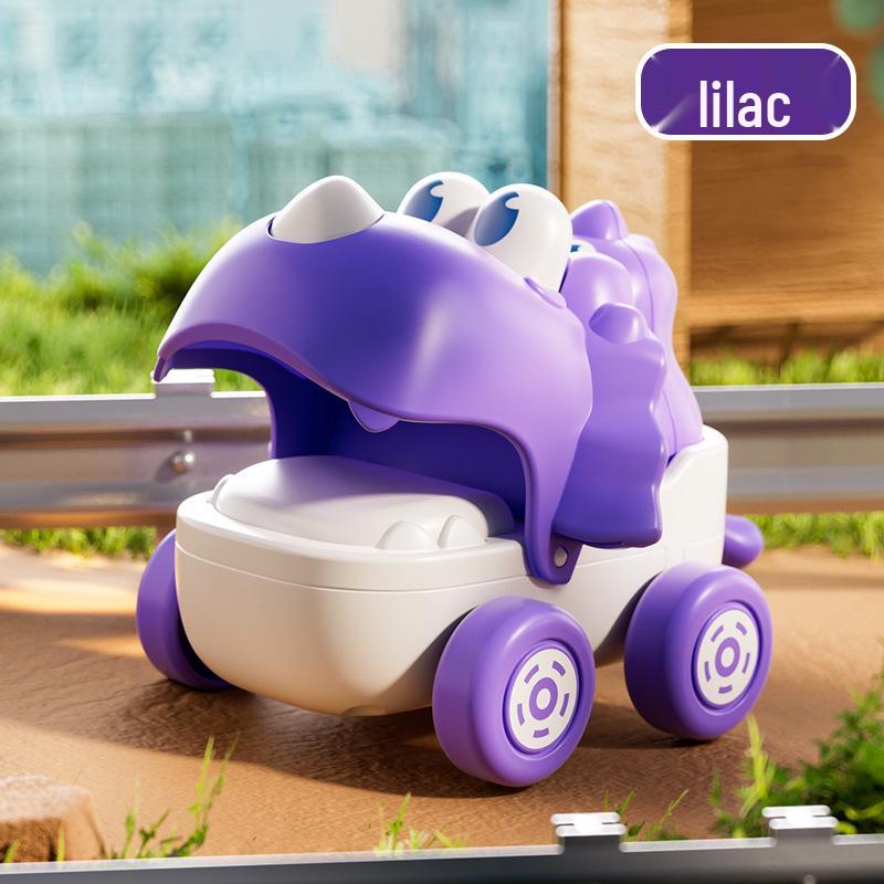 Pull-String Dinosaur Toy Car - Cartoon Animal for Early Childhood Education and Claw Machine Gifts
