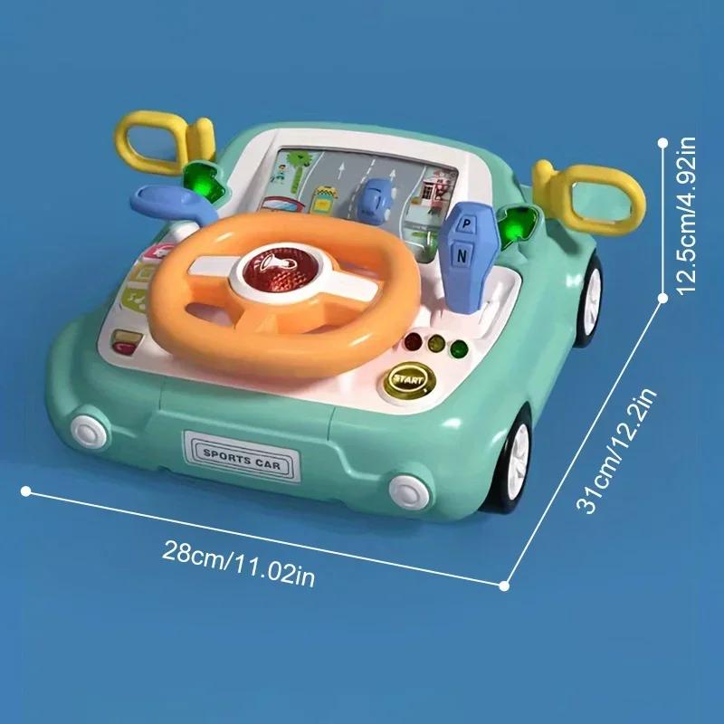 Non-Toxic Children'S Steering Wheel Toy Simulation Driving Toys With Light Music Car Seat Play Baby Interactive Educational Toy For Kids