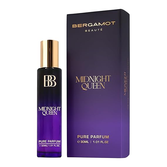 Bergamot Beaute MIDNIGHT QUEEN Pure PERFUME | Orange, Caramel & Amber | 12+ Hrs Long Lasting Perfume for Women | Higher Concentration than EDP 30ML